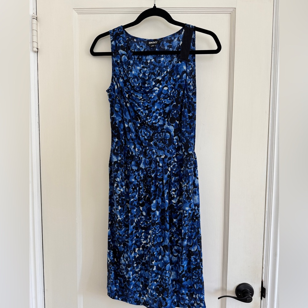 DKNY Charming Blue Floral Dress